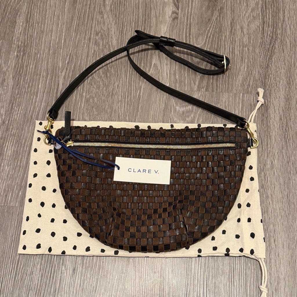 Clare V. Grande Fanny Pack In Brown Black